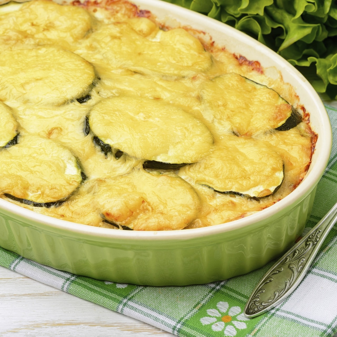 Abobrinha Gratinada com Queijo Parmesão